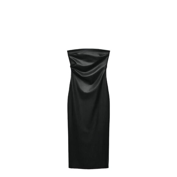 ZARA DRESS MIDI BLACK SIZE L | 3152/318 - Picture 2 of 4